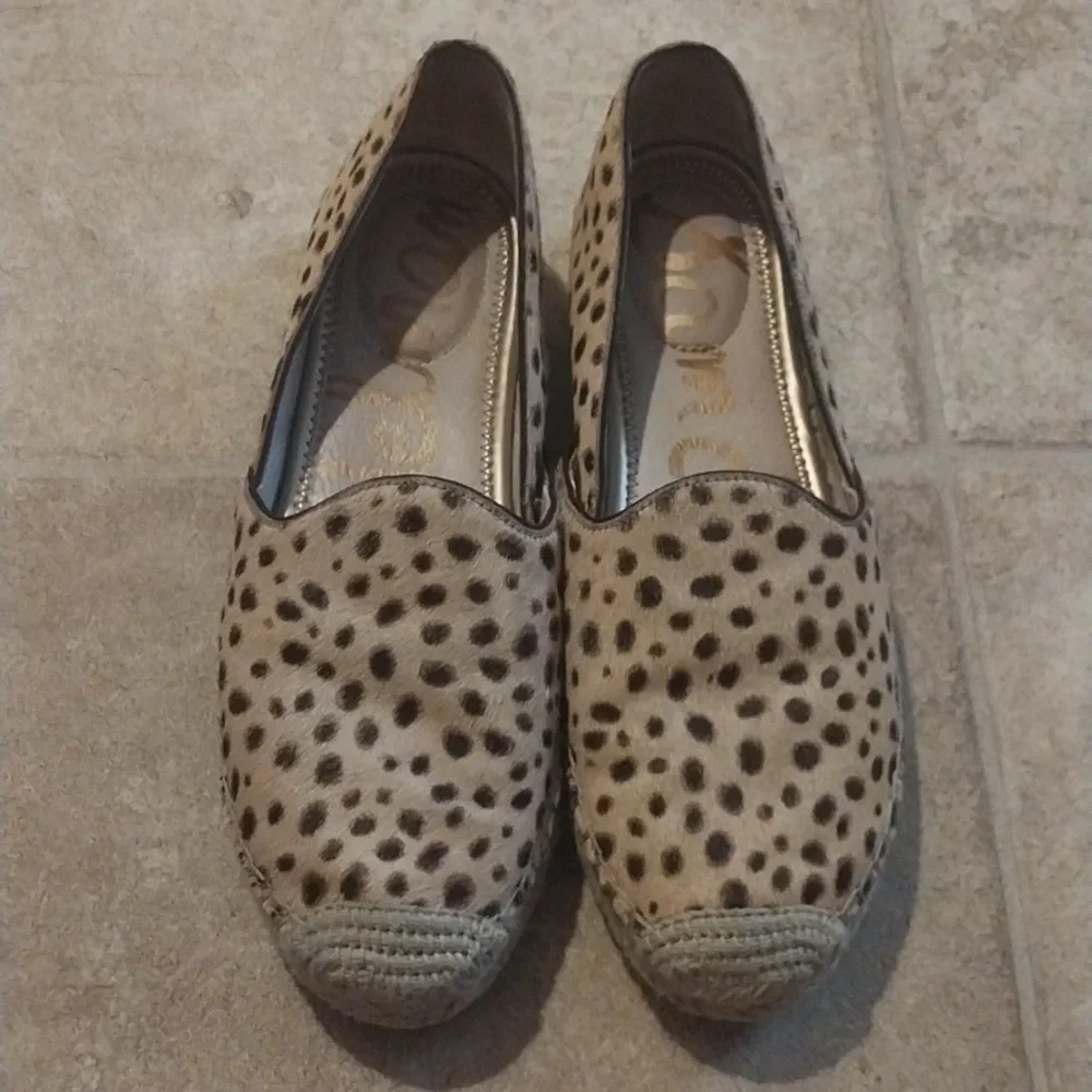 Sam Edelman Kesia Animal Print Espadrille Slip on  Flats Size 7 M